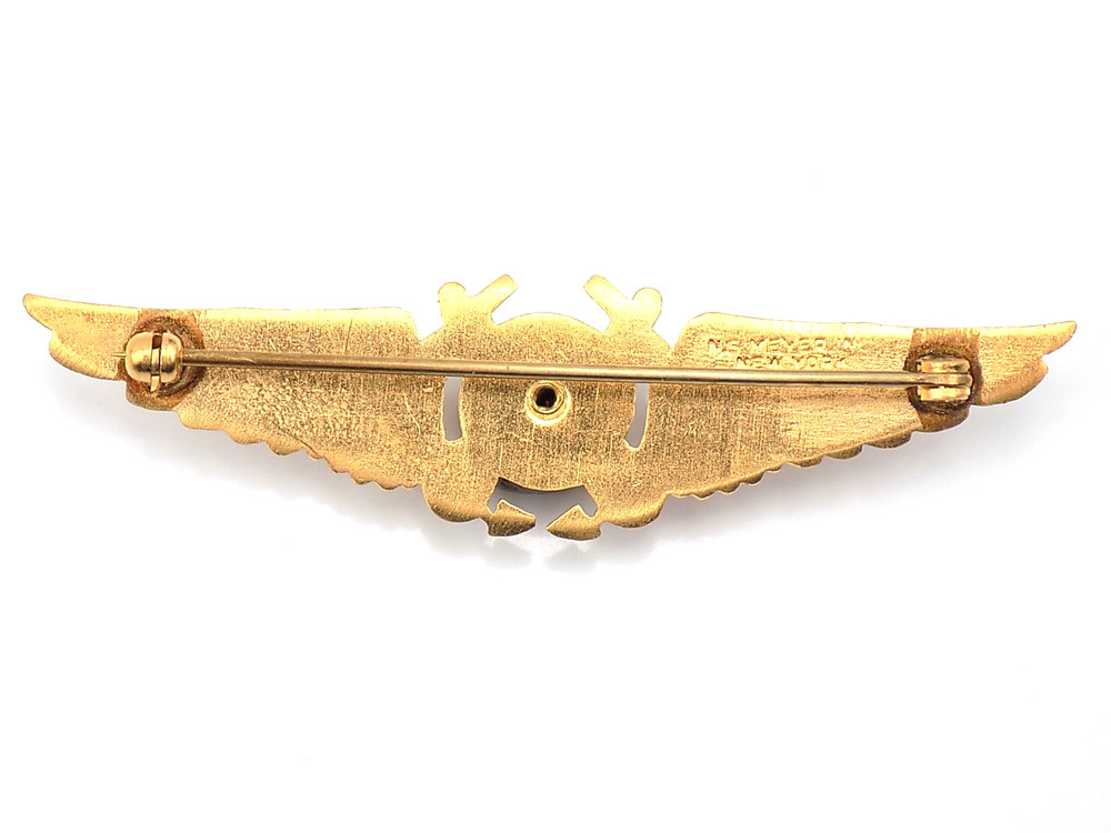 Original Post-WWII US Navy Flight Tactical Observer Wings NS Meyer