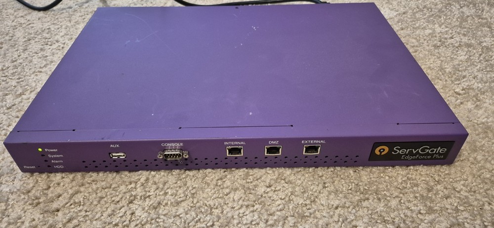 ServGate EdgeForce Plus SG230, FIREWALL / VPN NETWORKING , POWERS ON ,SOLD AS IS
