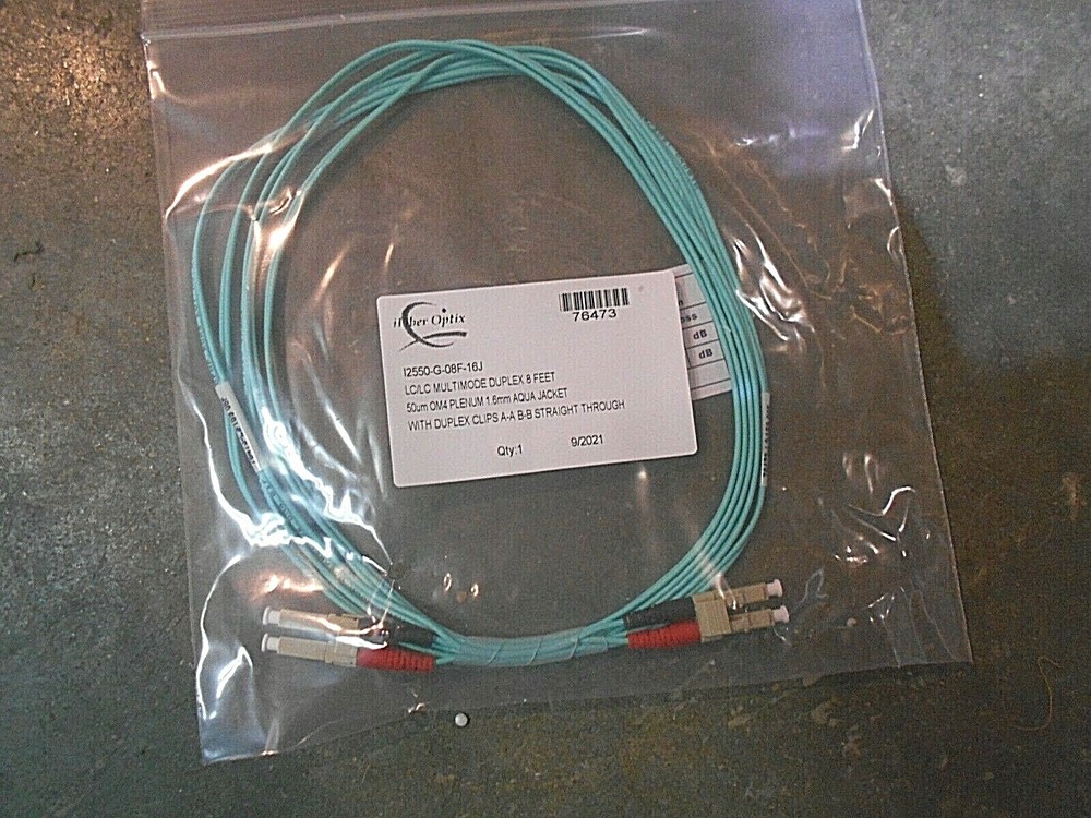 iFiber Optix LC/LC Multimode Duplex 8' (Qty-10) (M-4)
