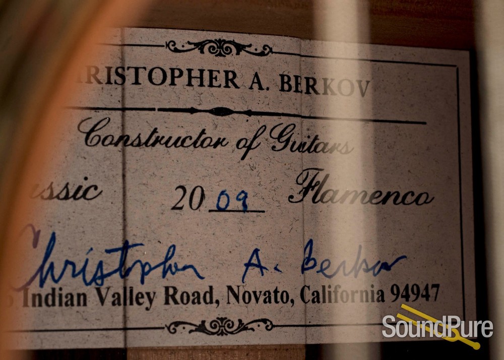 Christopher Berkov Cedar/Rosewood Nylon String Guitar - Used