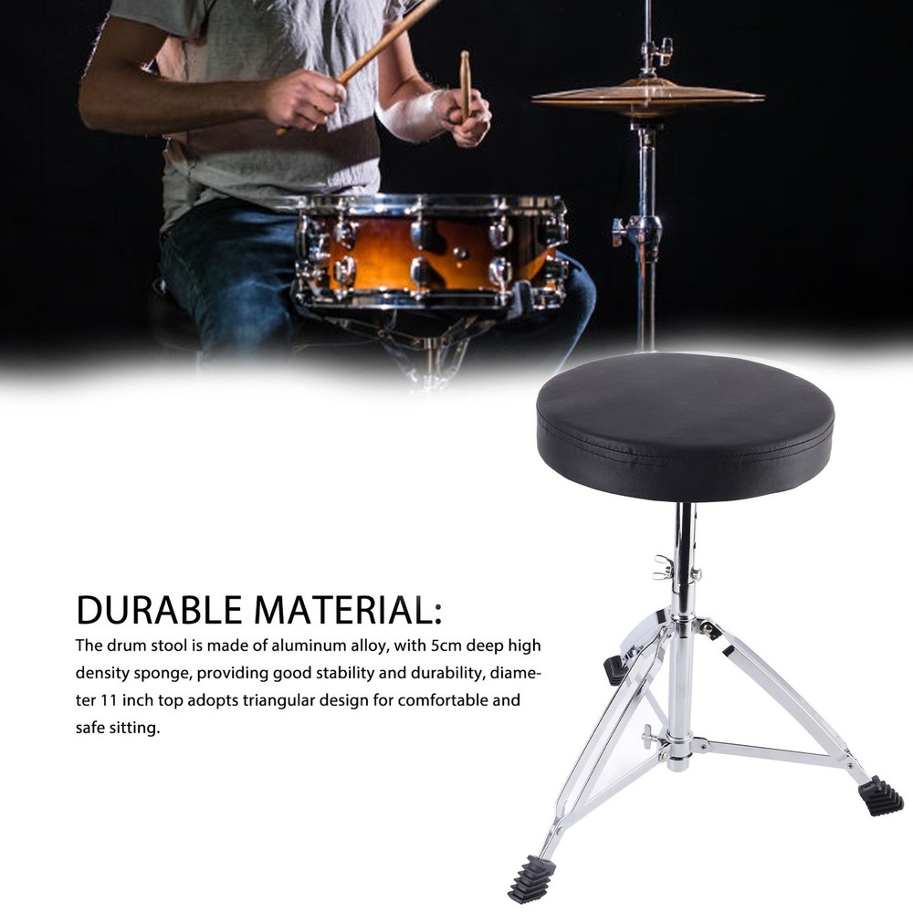 Portable Foldable Drum Stool Adjustable Height Padded Drum Throne For Adults Kid