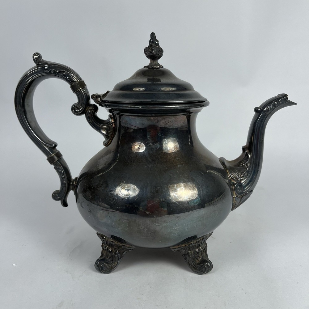 Vintage Gorham Silver Duchess Silver-plated Hollowware footed teapot or coffee