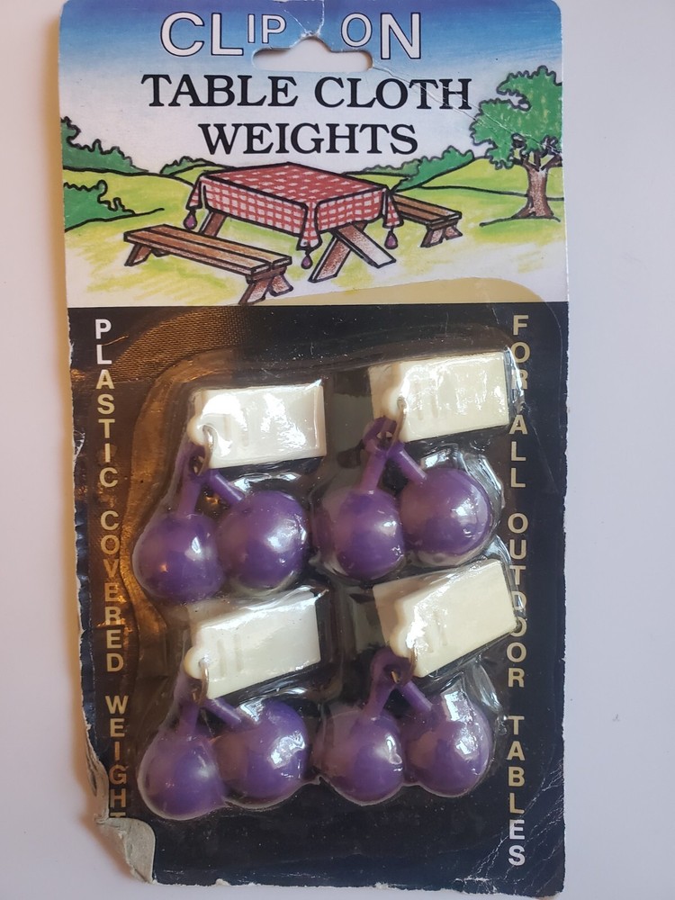 NOS Clip On Table Cloth Weights Grapes *READ*
