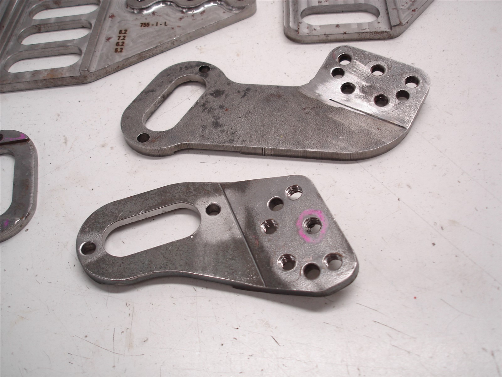 22 NASCAR LOWER CONTROL ARM STEEL MOUNTING BRACKETS / PLATES FOR ECCENTRIC SLUGS