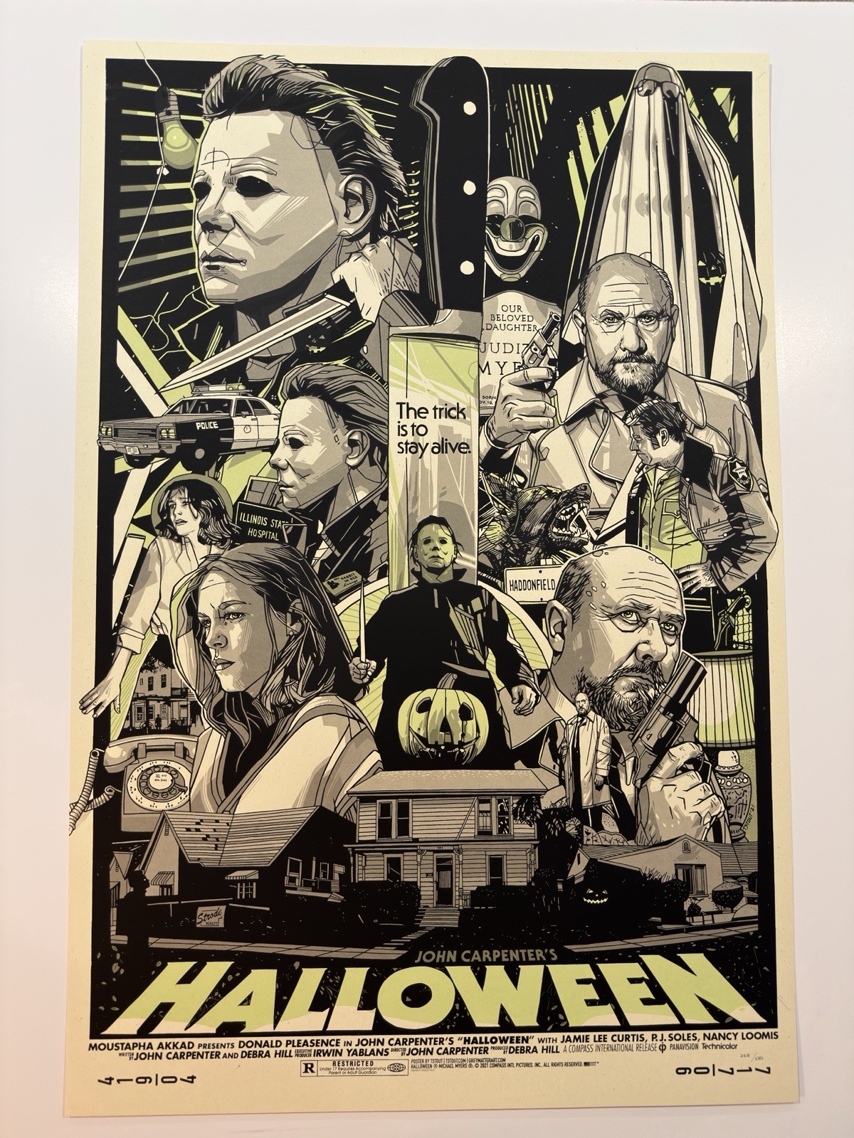 Tyler Stout Halloween Variant Movie Poster Print Glow In The Dark Mondo Artist