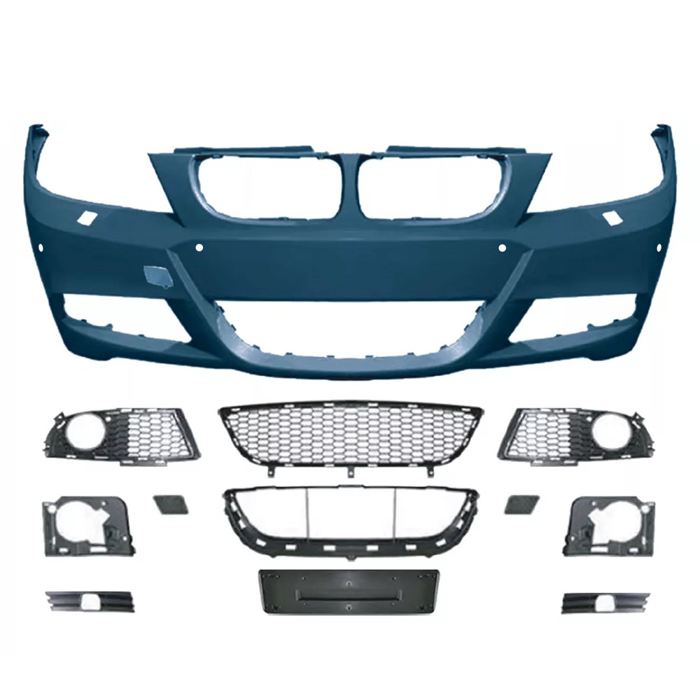 For 2009-2012 BMW E90 E91 4dr 3-Series M Tech Style Front Bumper Body Kit