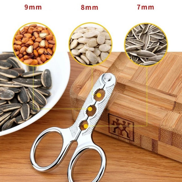 3xMelon Seed Plier Scissor Nut Cracker Kitchen Tools Stainless Steel Nutcracker