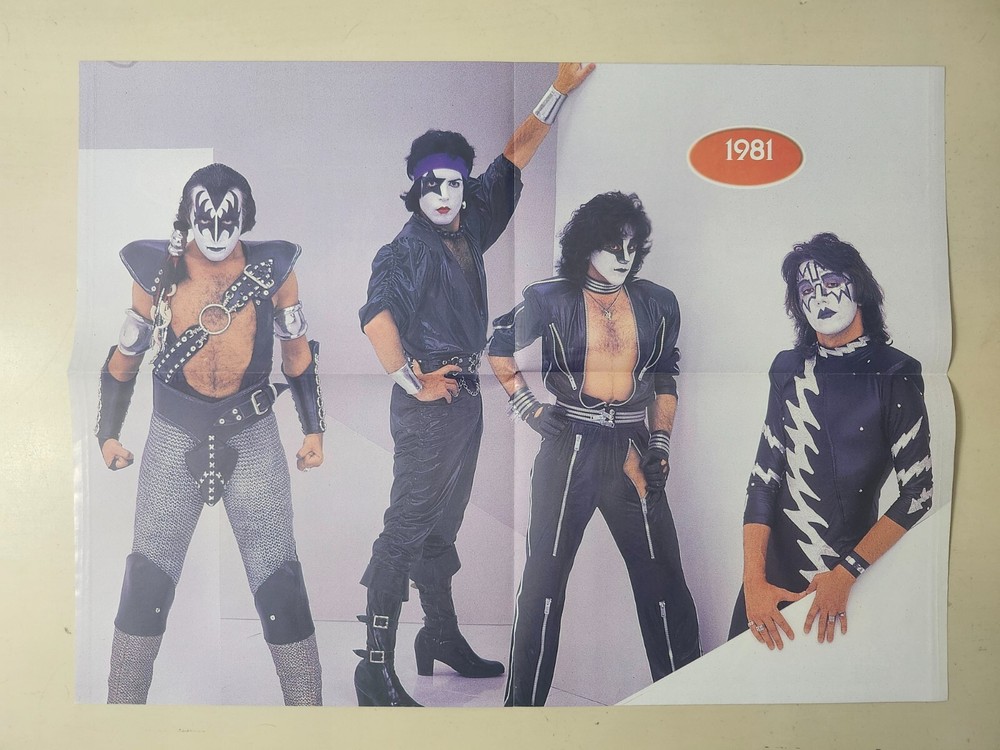KISS RARE Dual Sided Insert Group Poster 1979 + 1981 Dynasty Elder Creatures Era