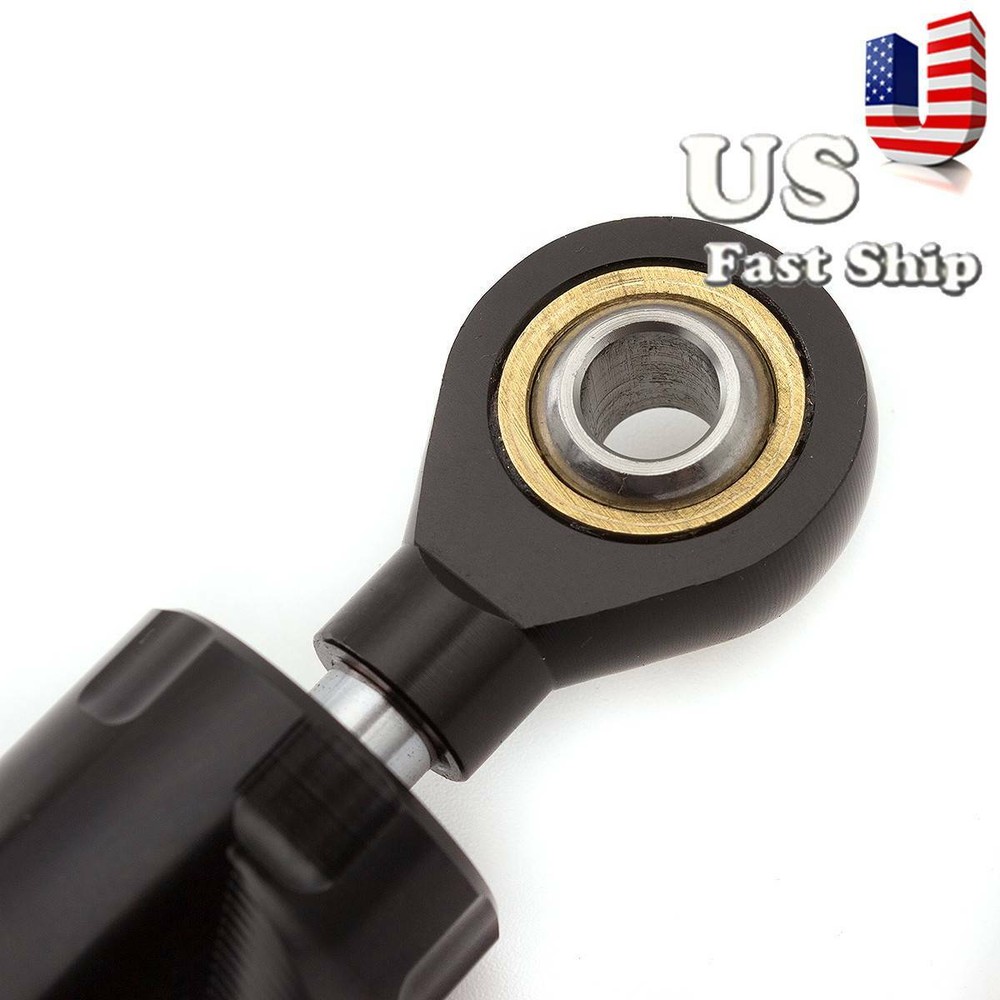 Universal CNC Steering Damper Stabilizer Linear Reversed Safety Control Black