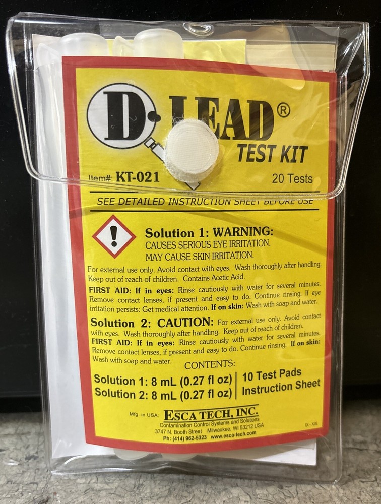 D-LEAD POCKETSIZE LEAD TEST KIT * KT-021 ESCA TECH