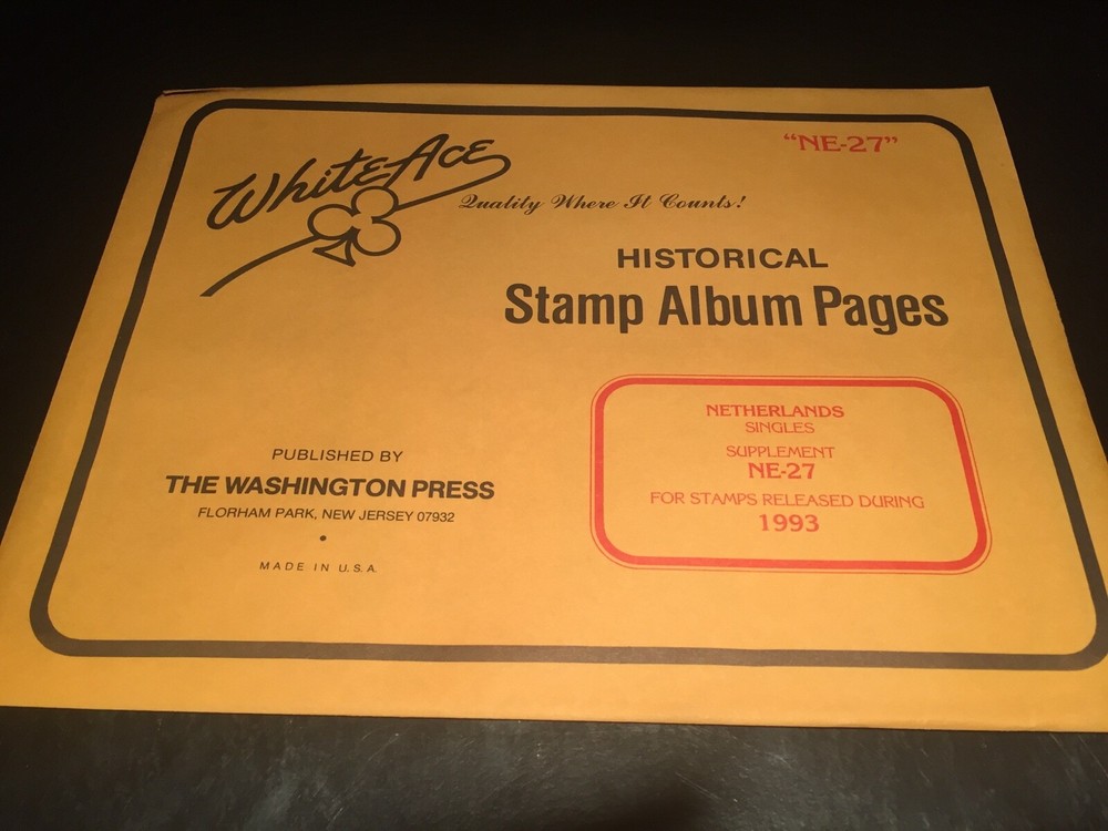 White Ace Stamp Album Supplement Pages - Netherlands- NE-27 - 1993