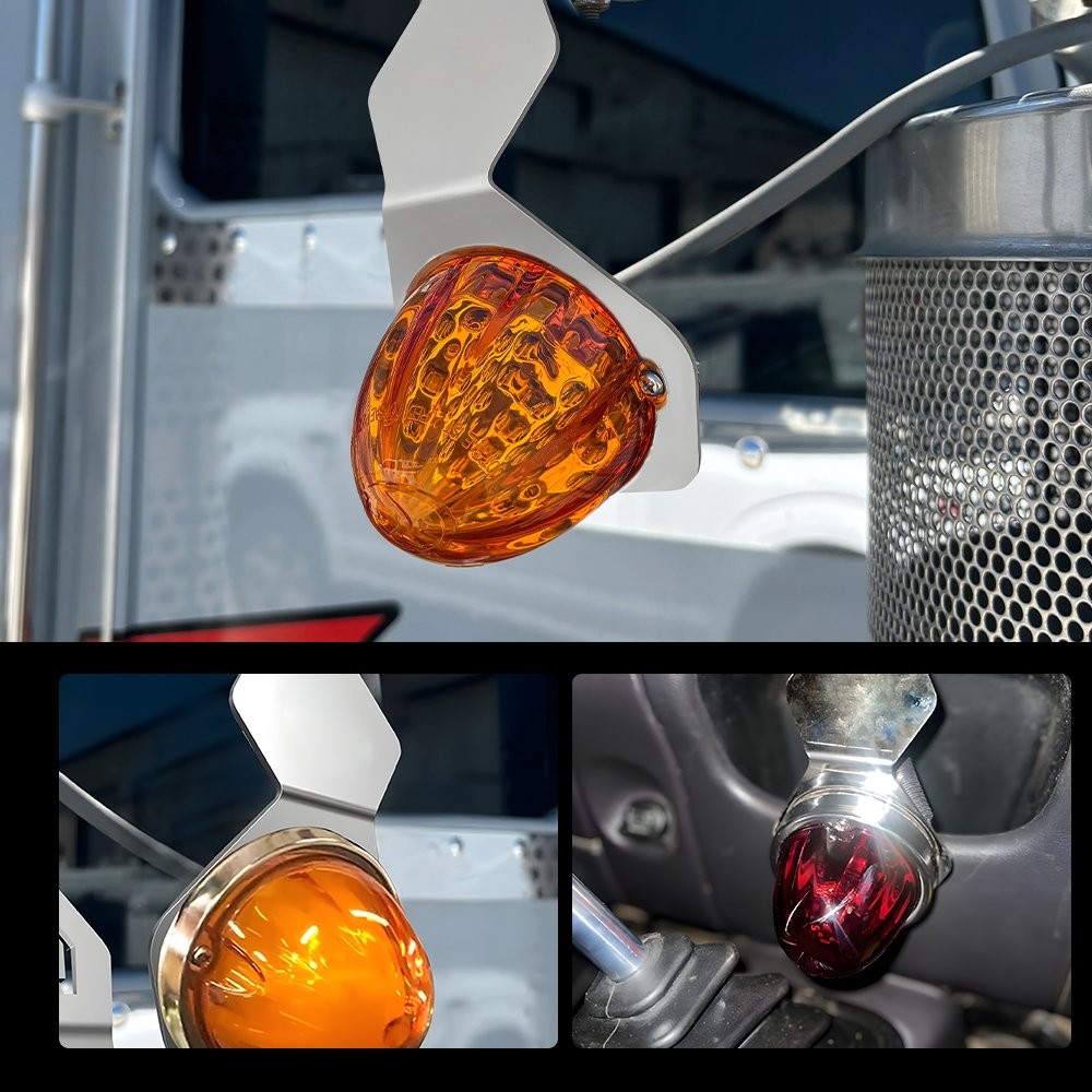2 Watermelon Mirror Turn Signal Angled Bracket Stainless - Light Not Include US