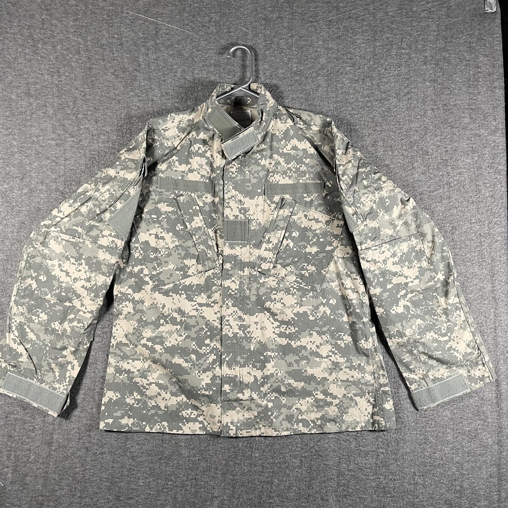 US Army Jacket Mens Medium Gray Digital Camo Combat Uniform ACU BDU Ripstop