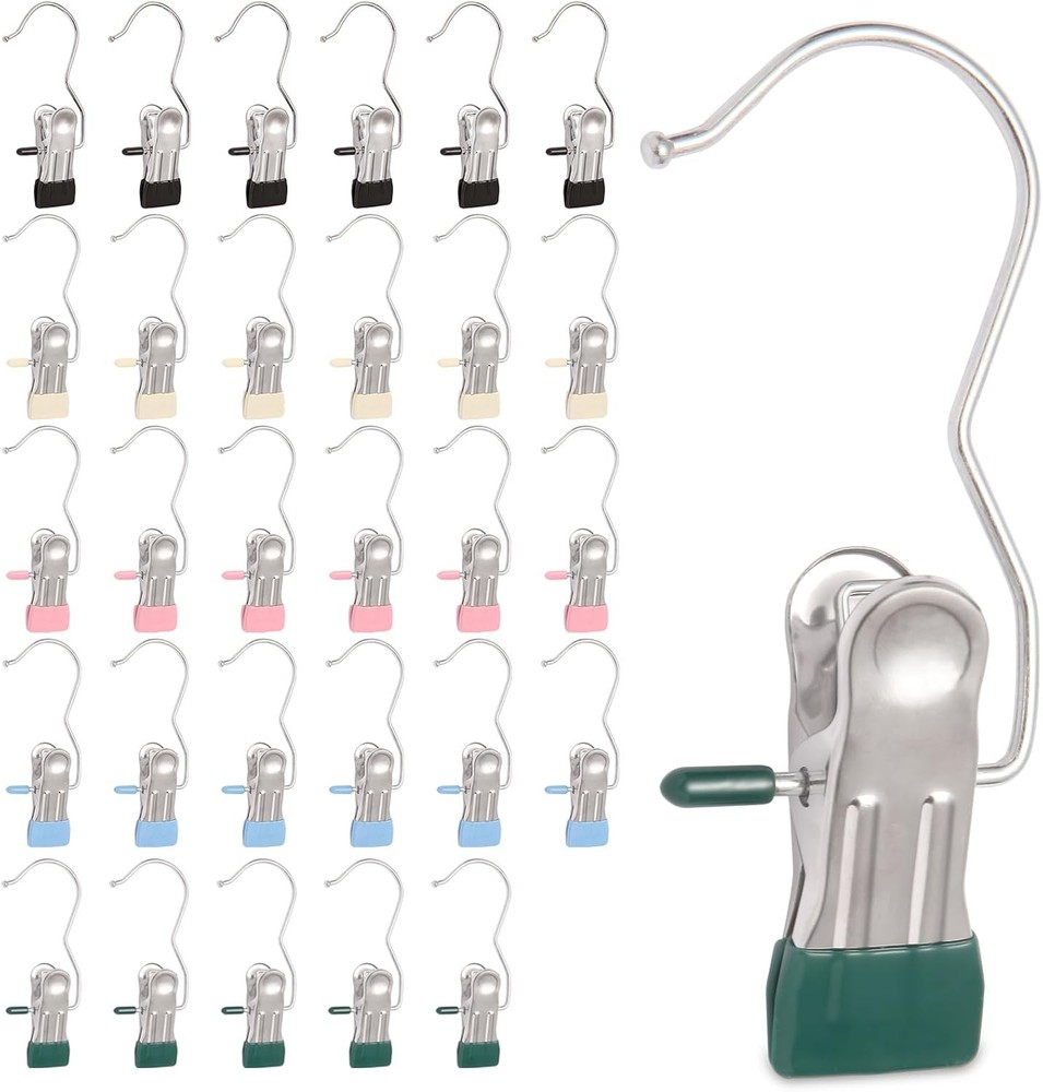 Heavy Hanr Clips for Closet, Laundry Hooks Hanging Clips with,