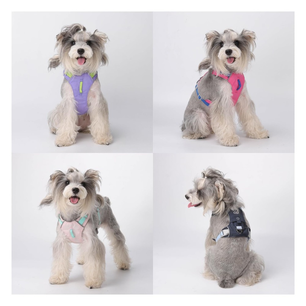 No Pull Dog Harness with Front Clip, Tracker Pocket, Adjustable Breathable Do...
