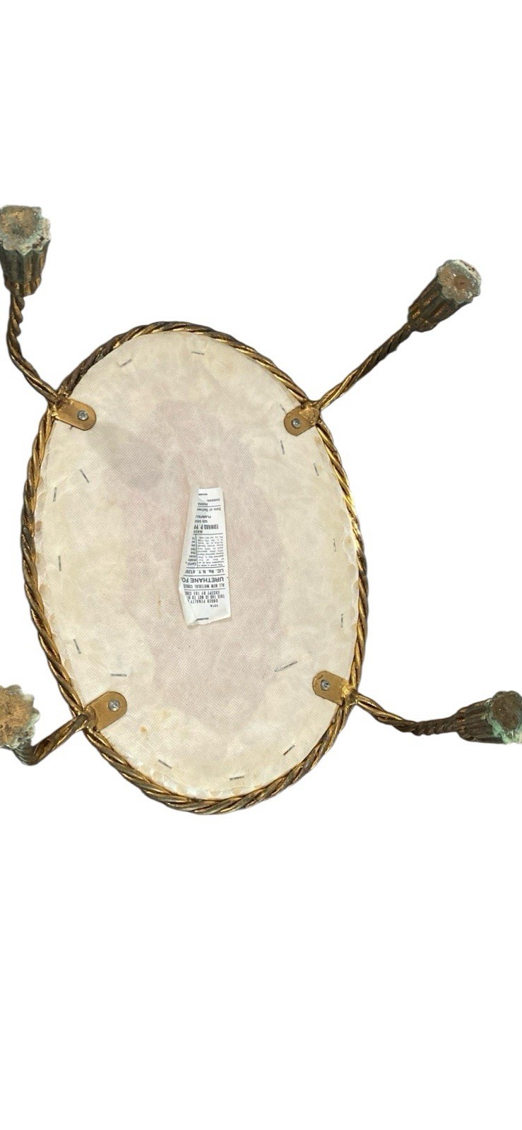 RARE EUC 1960s Hollywood Regency Gold Gilt Tassel Footstool Edward P Paul & Co