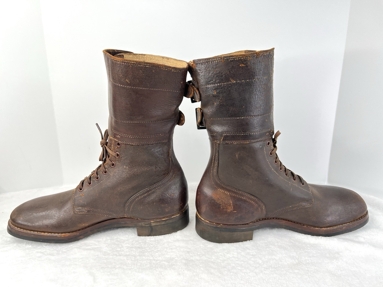 Vtg Wwii US Army Military M-1943 M43 Double Buckle Combat Boots 1940s Mens 10 E