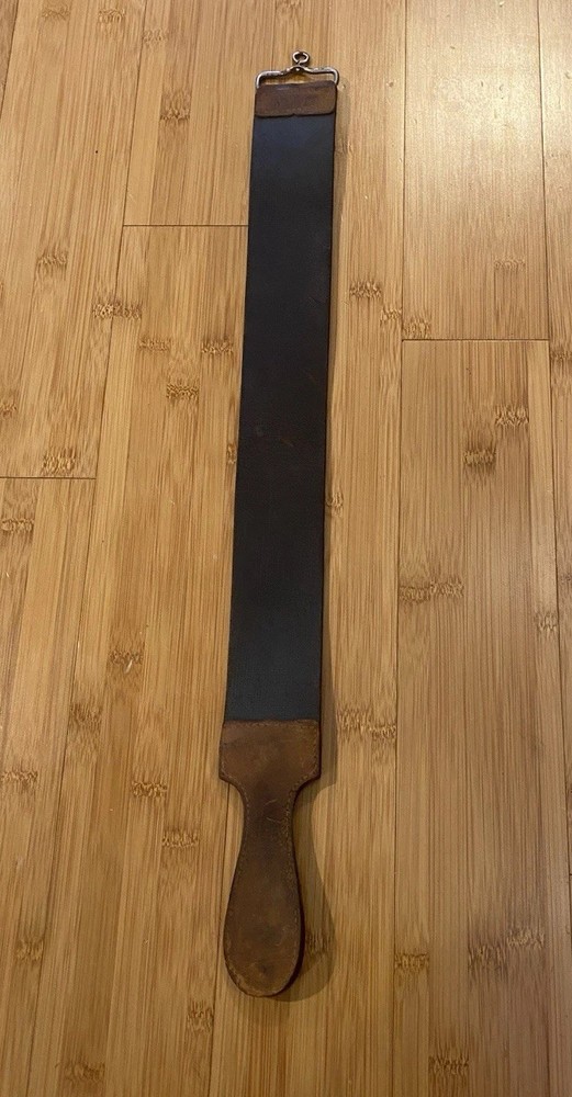 Vintage Leather Carbo Strop Straight Razor Sharpener