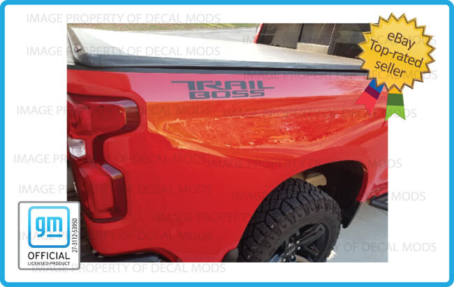 Set of 2: Silverado TRAIL BOSS decals side stickers graphic matte black blackout