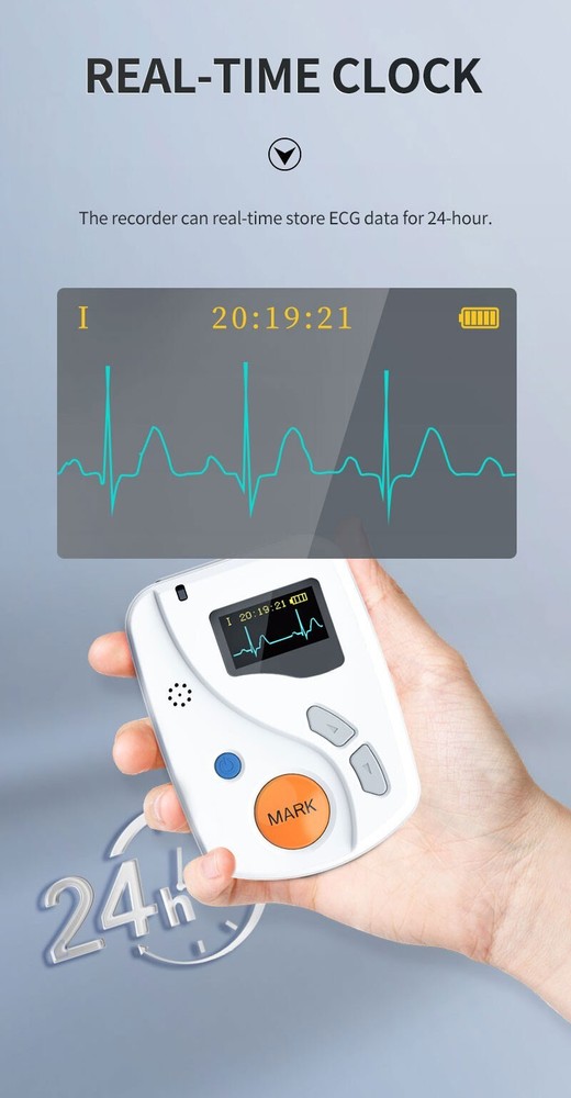 New 24-Hour 12-Lead Holter ECG Dynamic Recorder Analyzer System PC Software