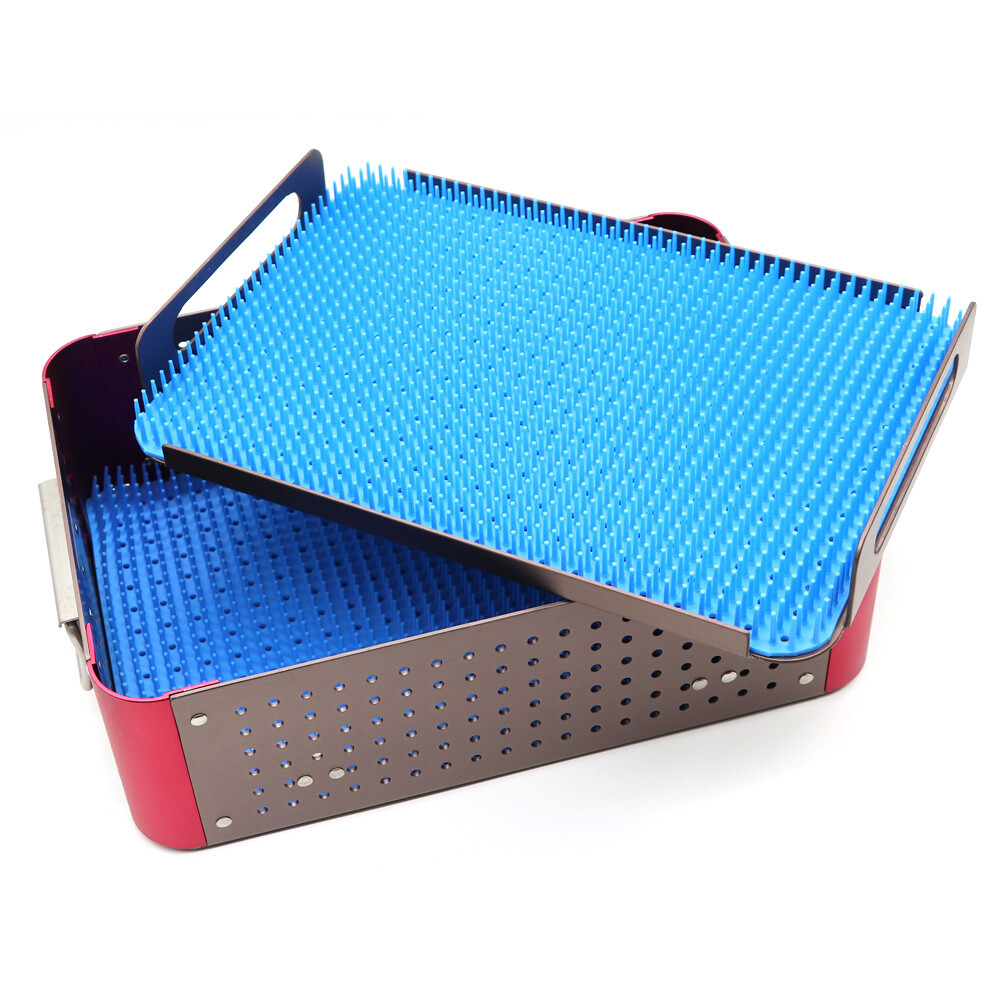 Two layer Sterilization tray case box surgical instrument Sterilize tray，us