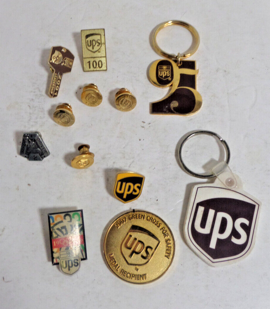 UPS pins key chains token Lot