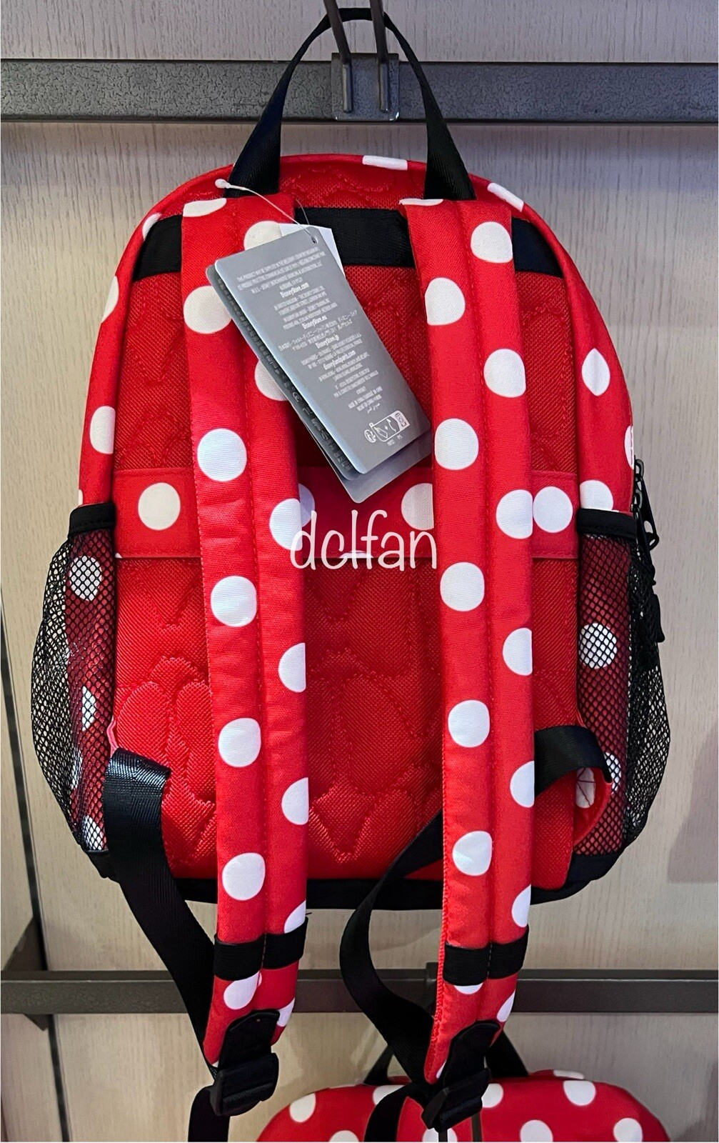 2025 Disney World Minnie Mouse Polka Dot Headband Holder Red Mini Backpack NEW