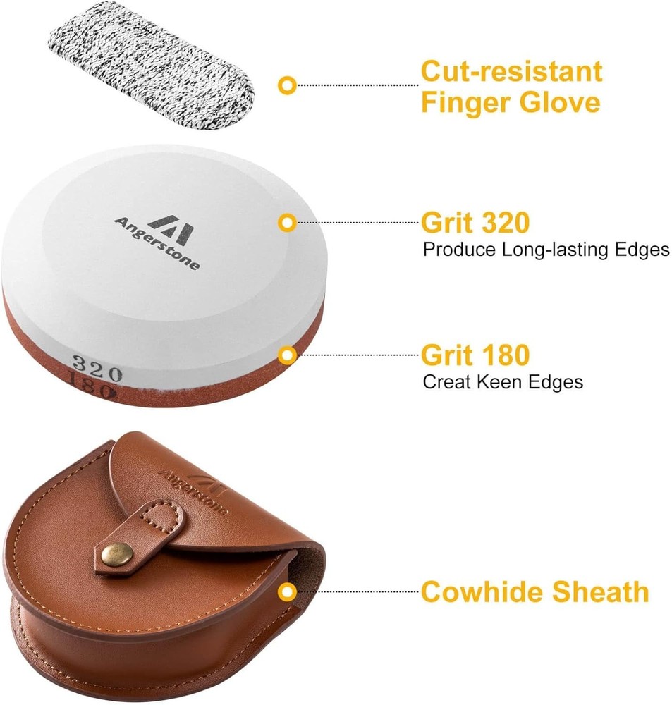 Angerstone Axe Sharpener - Multipurpose Axe/hatchet Sharpening Stone - Whetstone