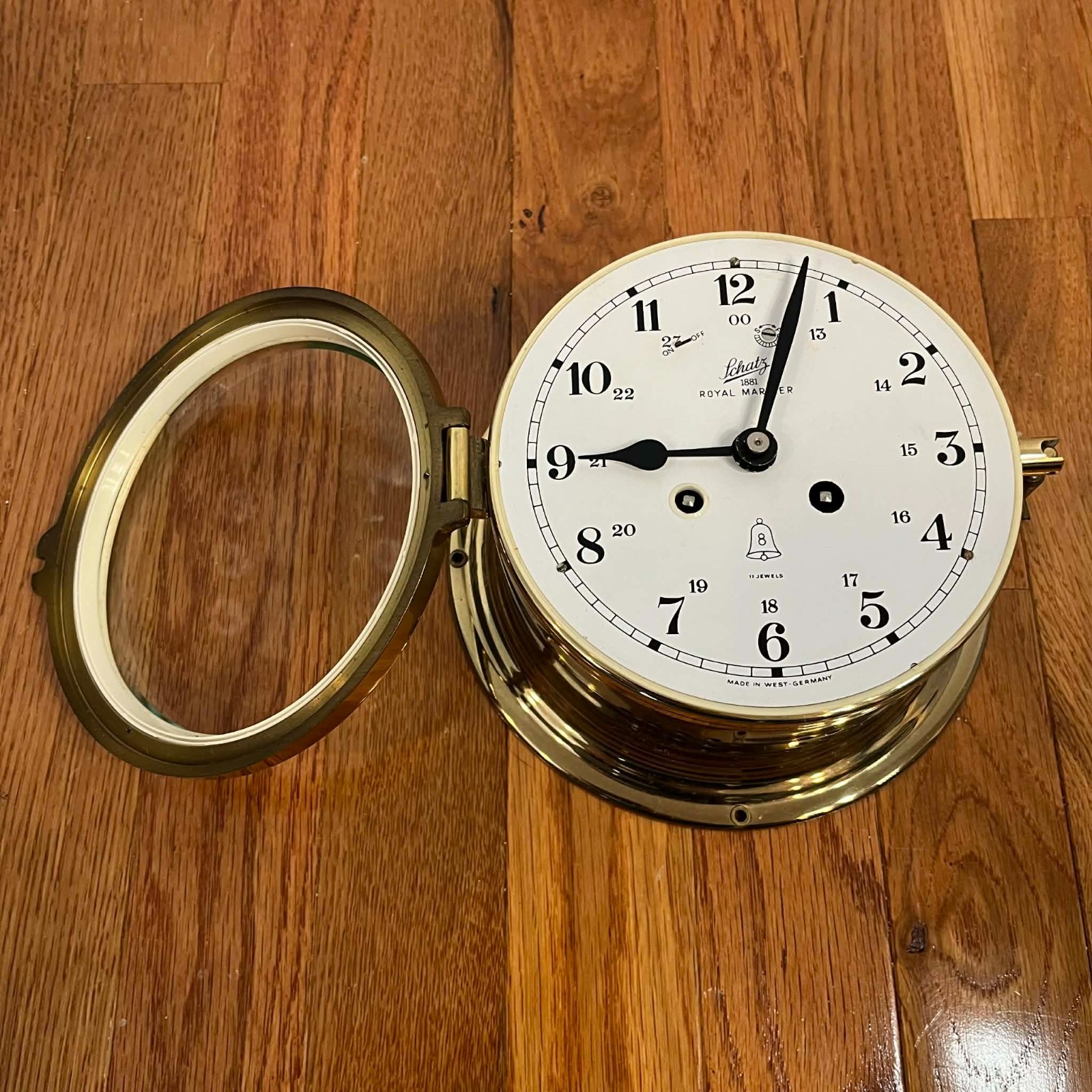 Vintage Schatz Royal Mariner 8 Day Ship's Bells Clock