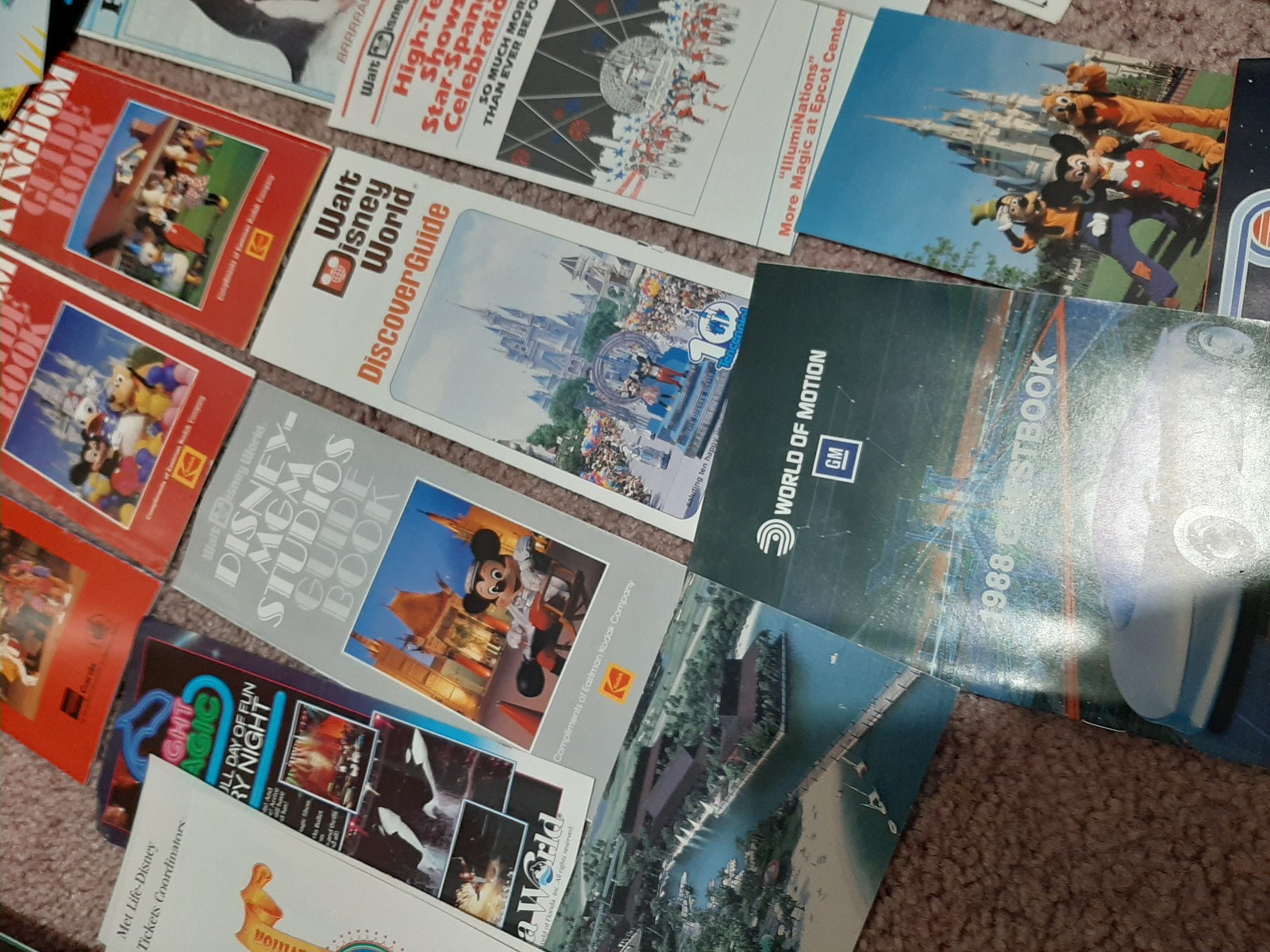 HUGE LOT - DISNEY WORLD and FLORIDA Sites - Brochures Books Souvenirs - 80s-90s