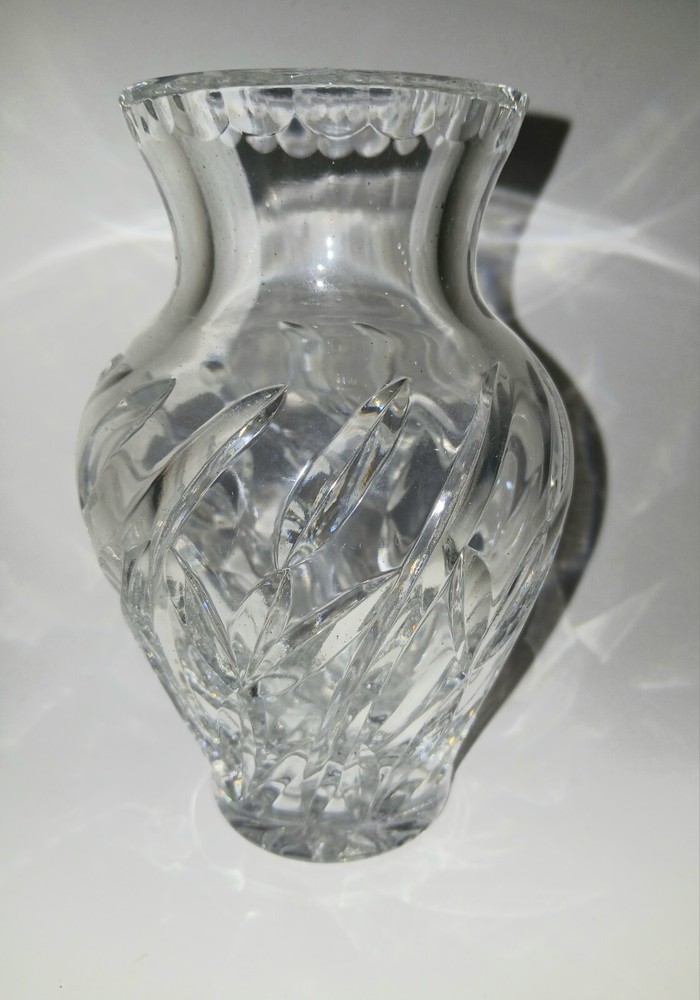 Lead Crystal Hand Cut Flower Vase