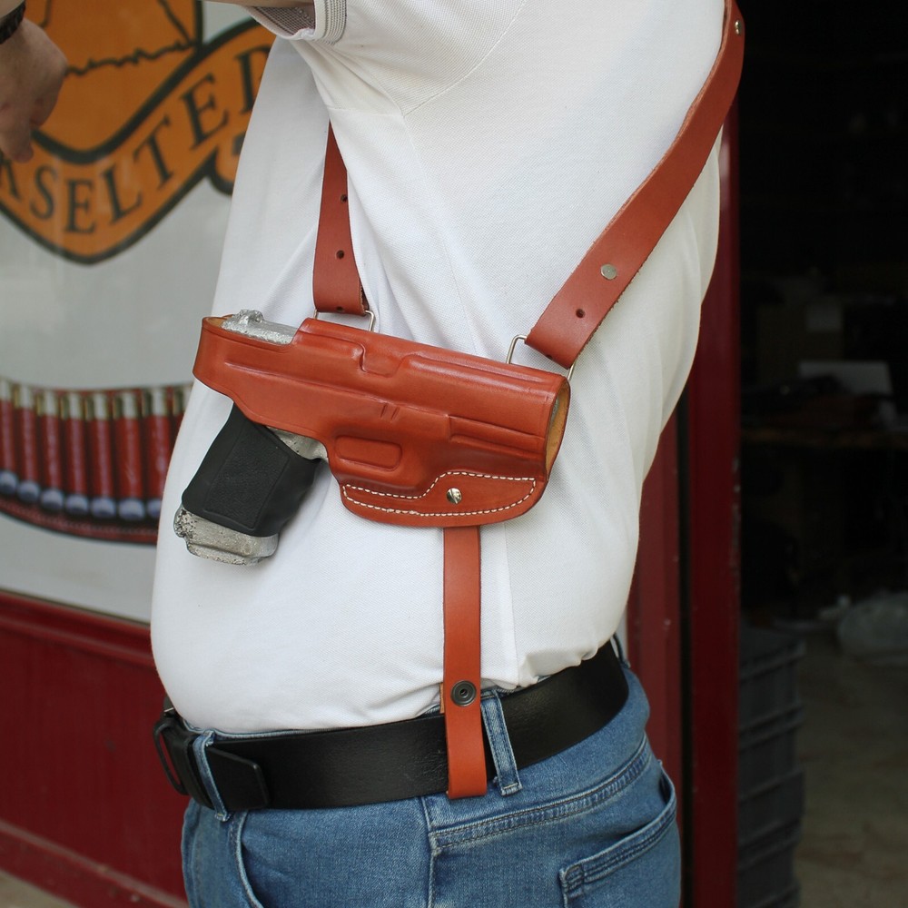 Real Leather Horizontal Shoulder Holster