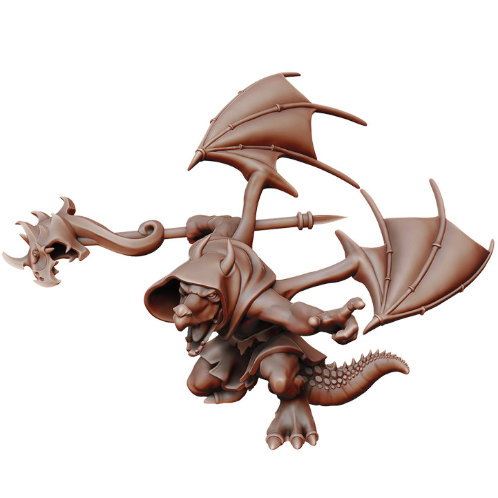 Winged Kobold Caster Wizard - Dungeons and Dragons - Fantasy Miniature Tabletop