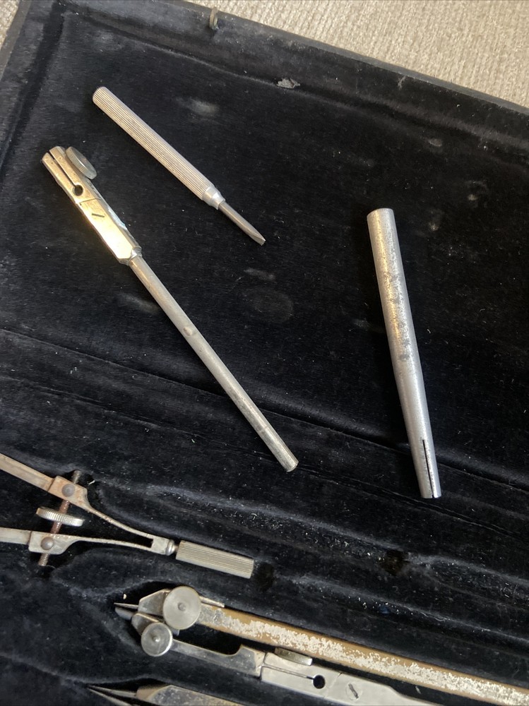 Antique Anker precision compass Technical Architect Cased drawing set
