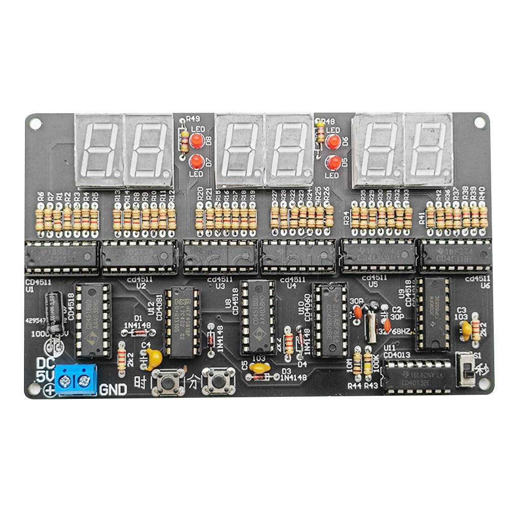 6-bit Digital Circuit Clock DIY Electronic Kit Electronic Clock Teaching Kit