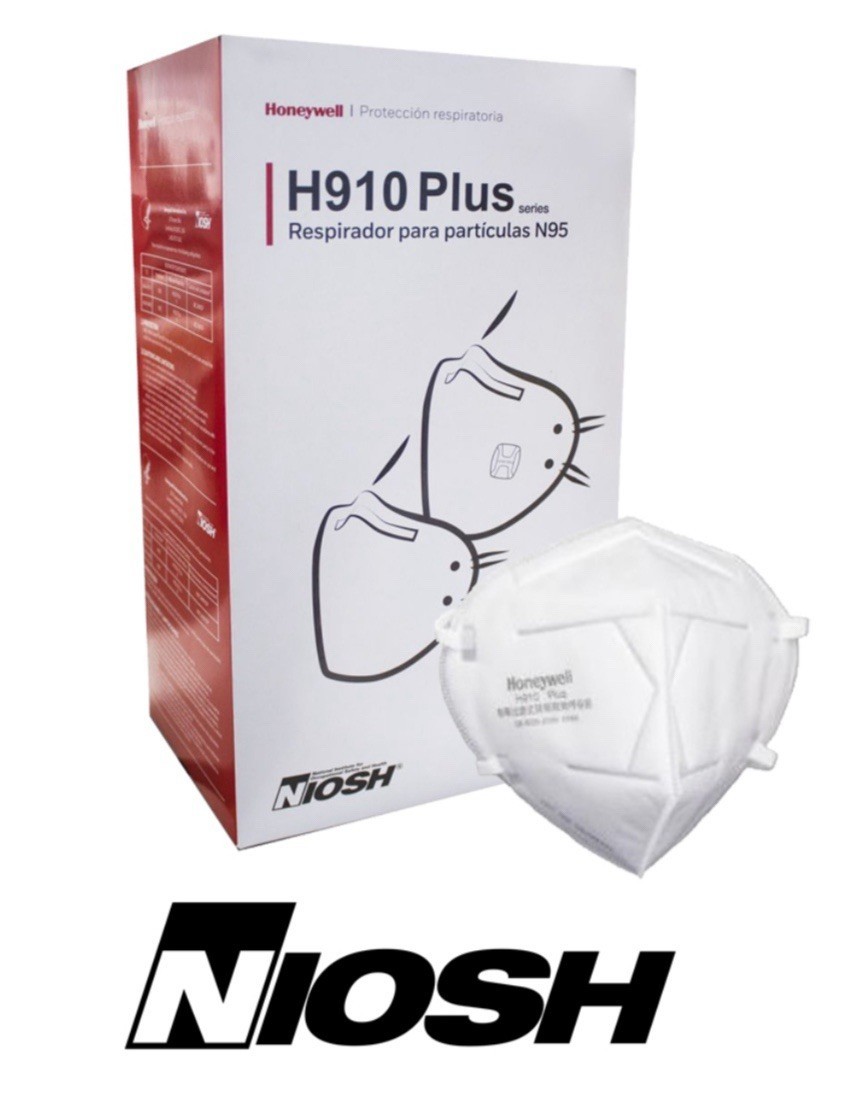 Honeywell N95 - H910Plus Flat-fold - Box Of 50 Masks - NIOSH - DF300H910N95 NEW