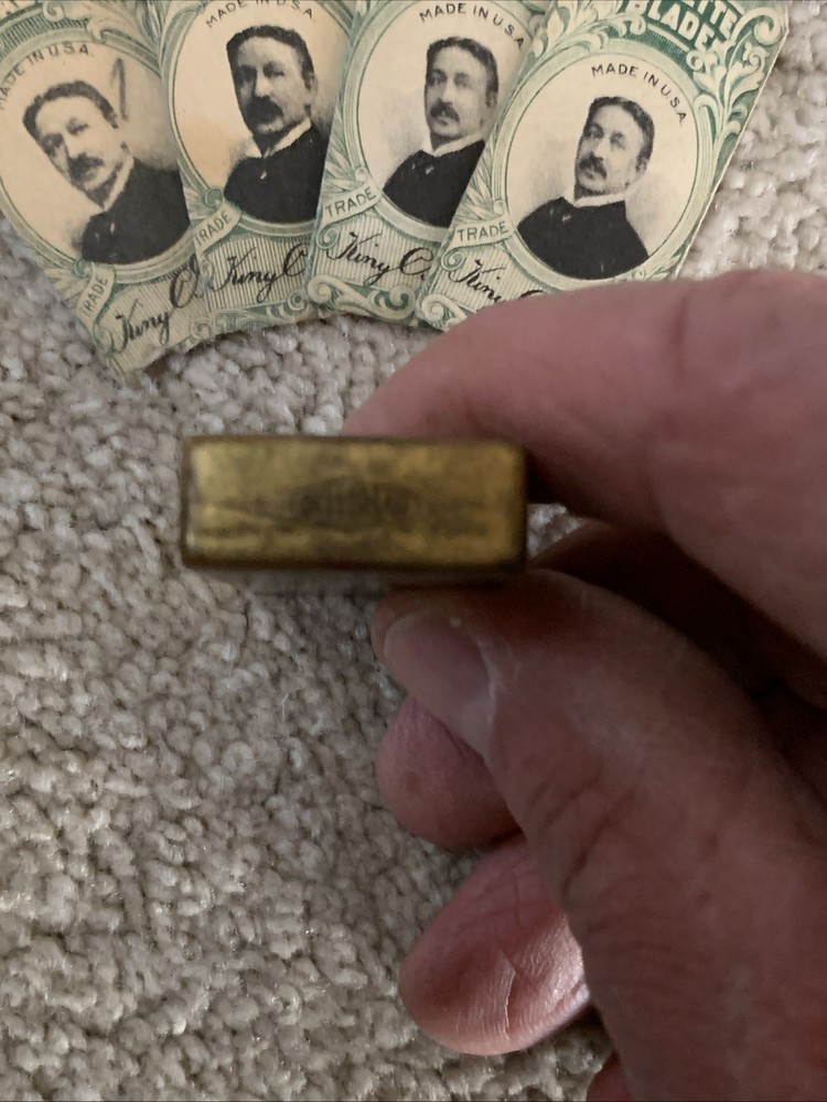 Vintage Gillette Brass Razor Blade Holder
