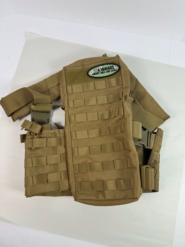 Lancer Tactical CA-311 Modular Hydration Chest Rig Bundle in Coyote Brown
