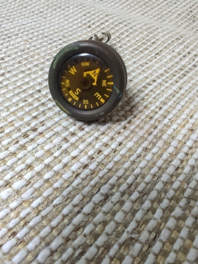 VINTAGE BRASS BELT COMPASS MADE IN GERMANY