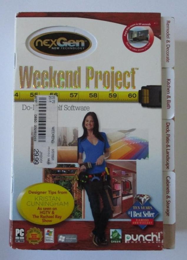 Weekend Project Software by Punch! (2009 PC DVD) Do It Yourself As Seen On HGTV