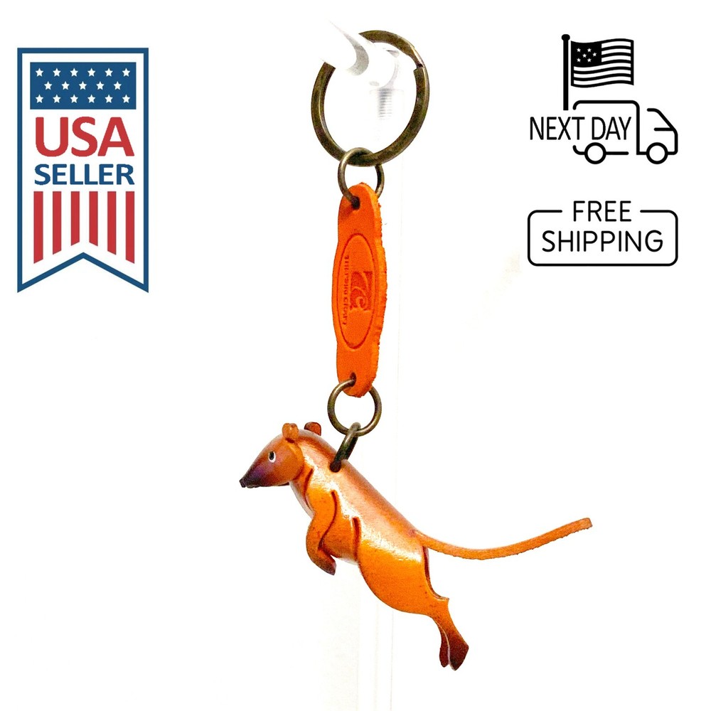 Meerkat Handmade Leather Keyring
