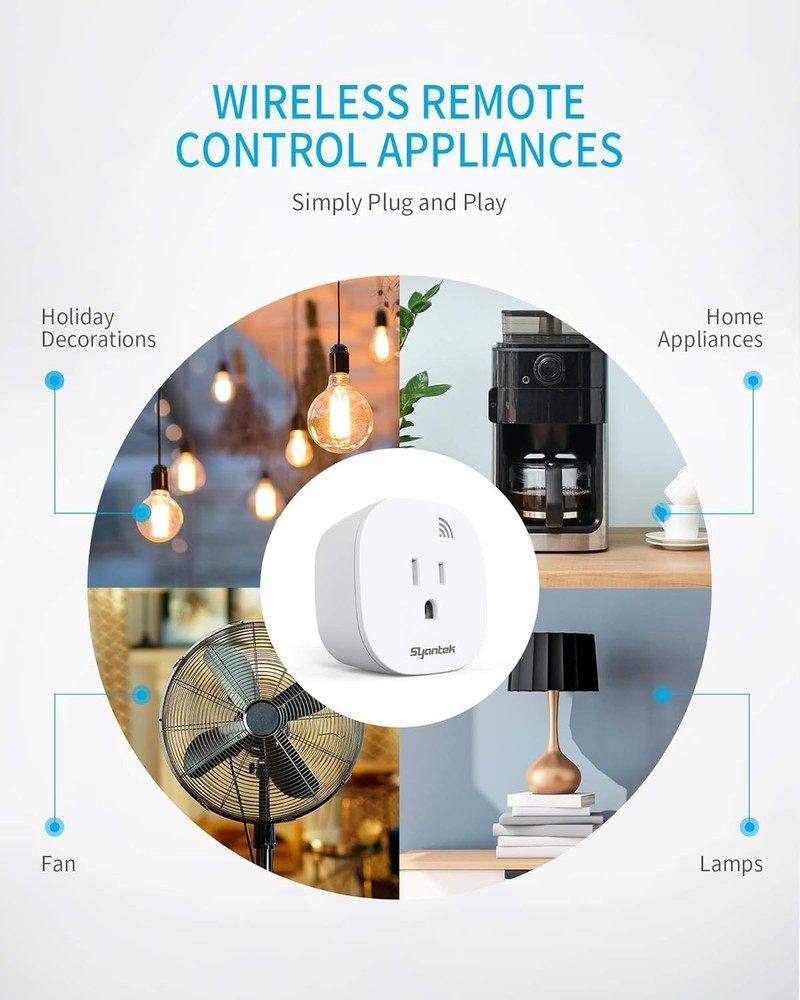 3 Pack Remote Control Outlet Wireless Light Switch Kit for Appliances