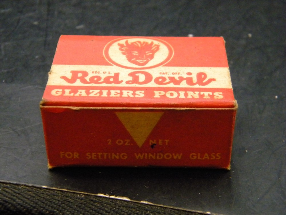 Red Devil Glaziers Points Box Size 4 NJ Vintage FULL