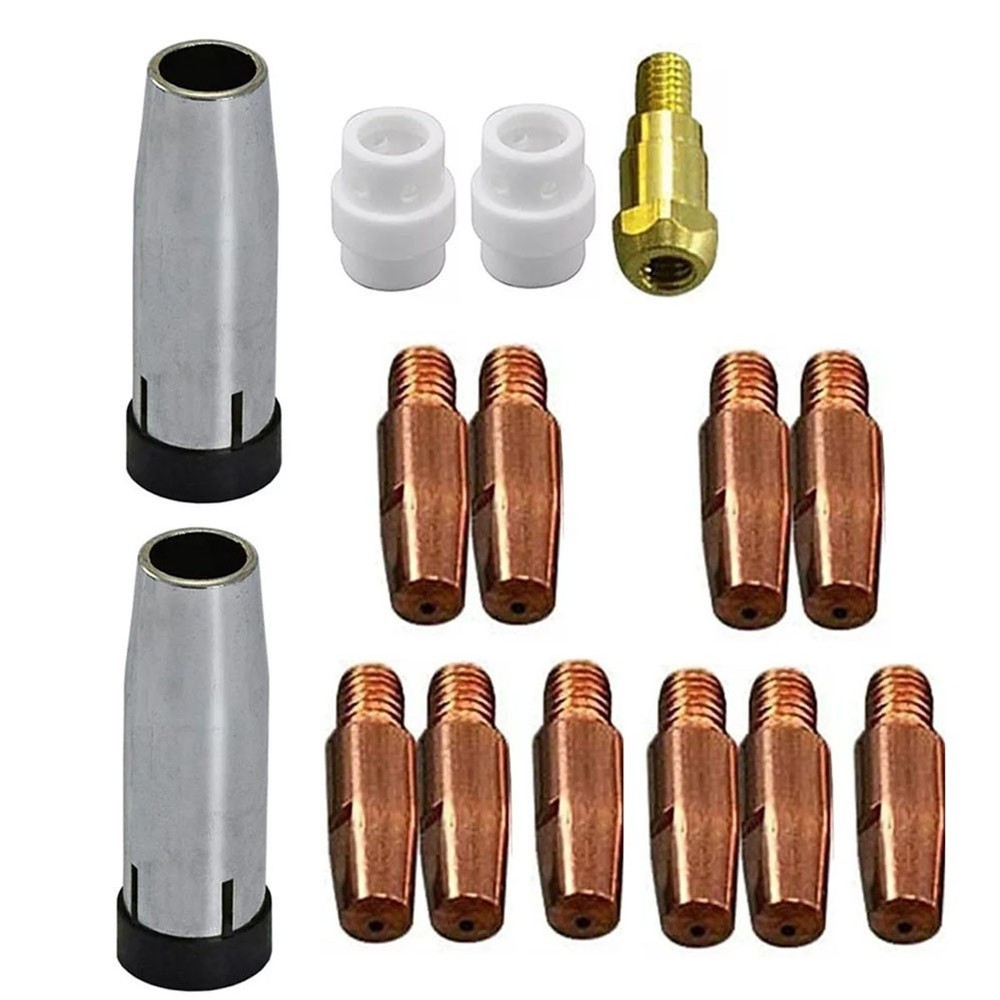 15PCS Welding Accessory Set for MIG Welder Torch For 24KD Includes Tips Holder