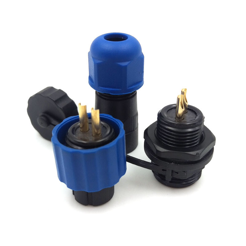 SD13 10A 2pin Waterproof Panel Connector Plug Socket,LED Light Cable Connector