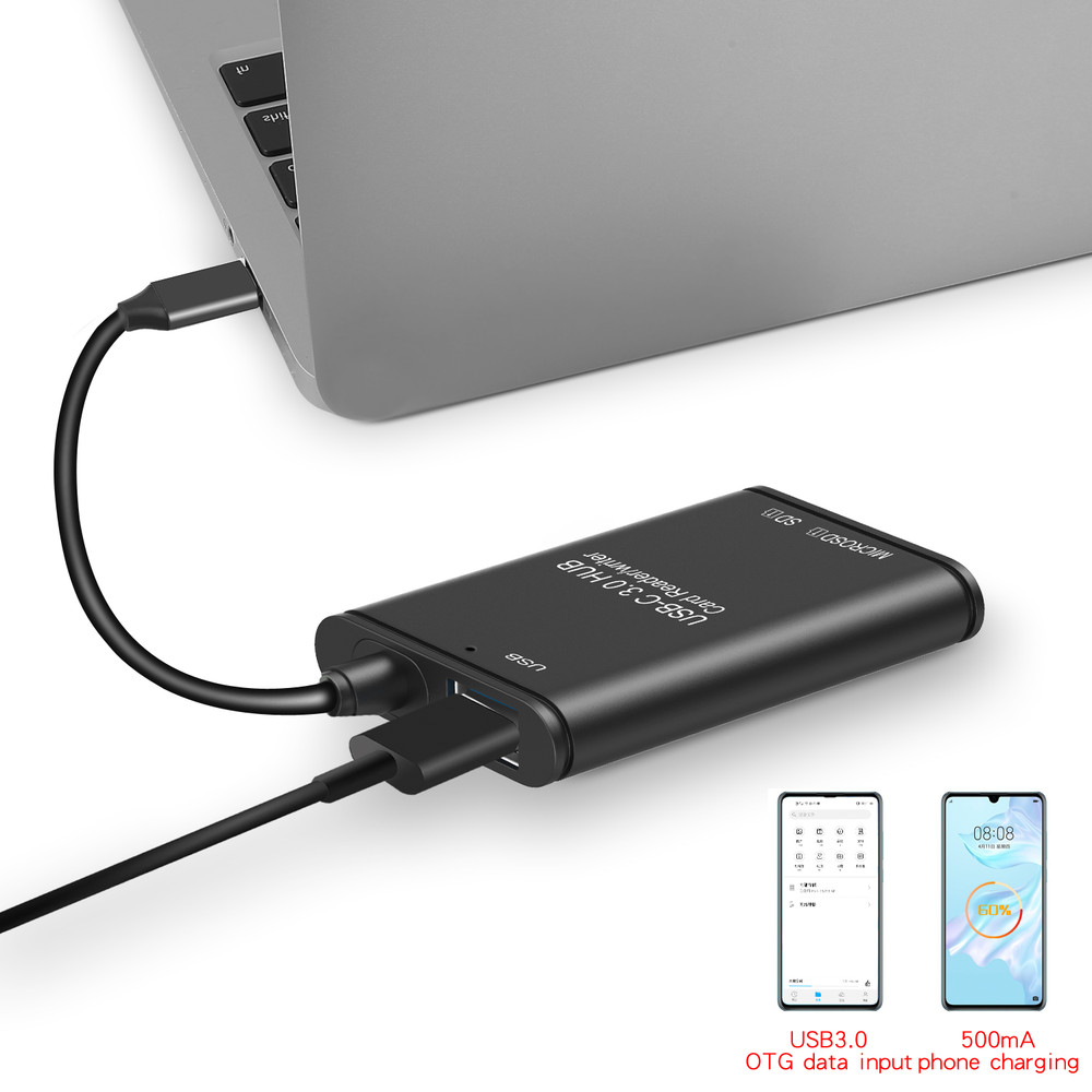 USB C to SD Card Reader Writer USB 3.0 OTG Adapter Micro SD Memory Card Reader