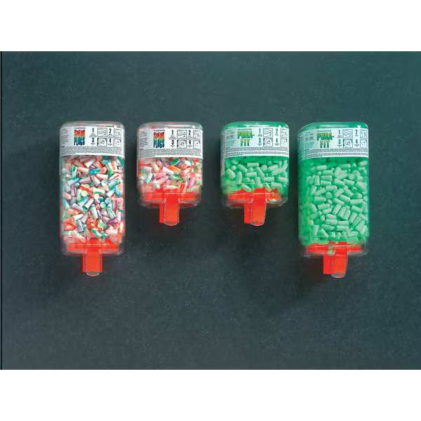 Goin' Green Ear Plugs with Dispenser, Foam, Bullet, 33 dB NRR, Uncorded, 500