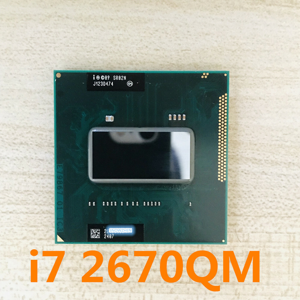 Intel Core i7-2670QM CPU 4 Cores 2.2GHz 6M SR02N Socket G2 Notebook Processor
