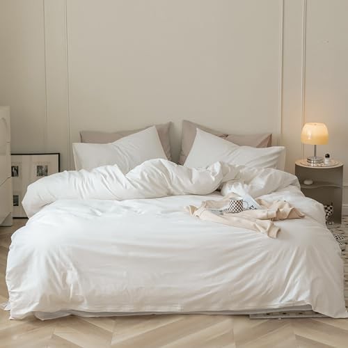 White Comforter Set White Bedding Set Size Modern Comforter Solid Full 1-white