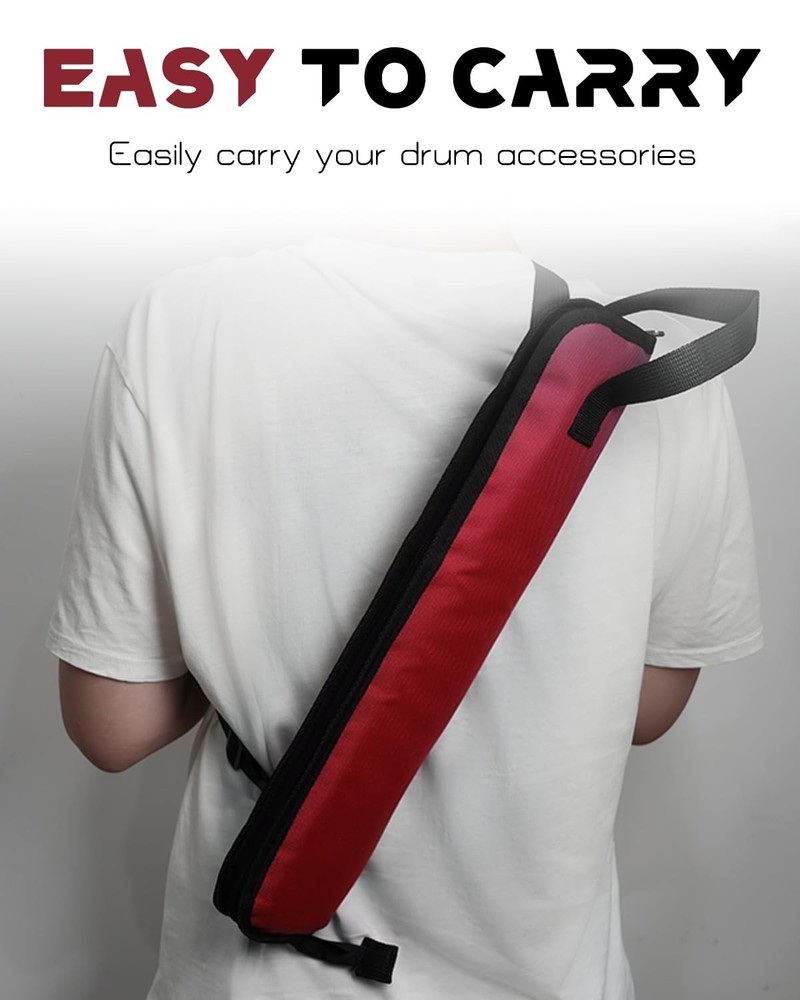 Drumstick Bag Small Storage Case Hanging Rack Dark Red Accessory